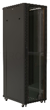 Шкаф телекоммуникационный напольный Hyperline TTB, IP20, 42U, 2055х800х1200 мм (ВхШхГ), дверь: стекло, боковая панель: сплошная, разборный, цвет: чёрн