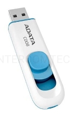 Флеш Диск AData 16Gb C008 AC008-16G-RWE USB2.0 белый