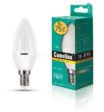 Лампа светодиодная CAMELION LED8-C35/830/E14  8Вт 220в