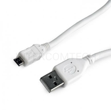 Кабель USB 2.0 Pro Cablexpert CCP-mUSB2-AMBM-W-1M, AM/microBM 5P, 1м, экран, белый, пакет
