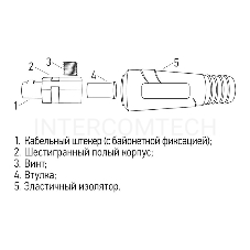 Вилка кабельная (вставка) REXANT модель СКР (шт.) 35-50