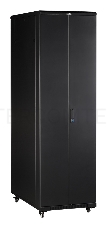 Шкаф 19 Business, 18U 600x800, черный, передняя дверь стекло, задняя дверь распашная металл