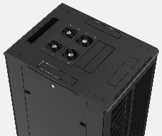 Шкаф телекоммуникационный напольный Hyperline TTB, IP20, 42U, 2055х800х1200 мм (ВхШхГ), дверь: стекло, боковая панель: сплошная, разборный, цвет: чёрн