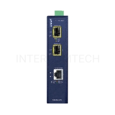 индустриальный медиа конвертер IGT-1205AT  IP30 Industrial 10/100/1000T to 2-Port 100/1000X SFP Gigabit Media Converter (-40 to 75 degree C)