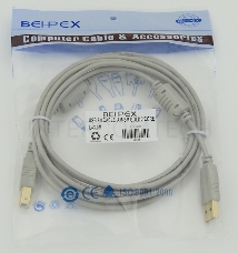 Кабель USB 2.0 PRO Am-Bm /Экран, покрытие Gold flash, 2x ферритовых фильтра 3м