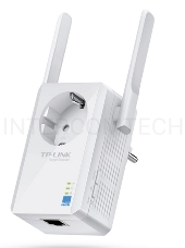 Сетевой адаптер TP-Link SOHO  TL-WA860RE 300Mbps Wireless N Wall Plugged Range Extender with AC Passthrough, QCA(Atheros), 2T2R, 2.4GHz, 802.11b/g/n, 1 10/100Mbps LAN port, Range Extender button, Range Extender mode, suppo поставляется без кабеля RJ-45