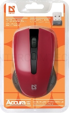 Мышь Defender Accura MM-935 Red USB 52937{Беспроводная оптическая мышь, 4 кнопки,800-1600 dpi}