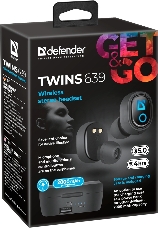 Гарнитура DEFENDER TWINS 639 BLACK 63639