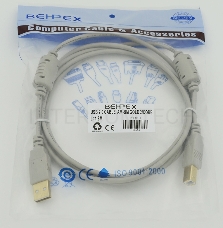 Кабель USB 2.0 Gold 2/Core Am-Bm /Экран 2x ферритовых фильтра 1.8м