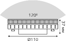 Лампа светодиодная GAUSS 131016212  LED GX70 12W AC150-265V 4100K