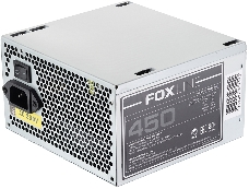 Блок питания 450Вт Power Supply Foxline, 450W, ATX, APFC, 120FAN, CPU 4+4  pin, MB 24pin, 5xSATA, 2xPATA, 1xFDD, 1xPCI-E 6pin, 80+