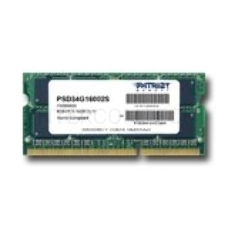 Память Patriot SL 4Gb DDR3 1600MHz  SO-DIMM PSD34G16002S RTL 1*4GB PC3-12800 CL11  204-pin 1.5В