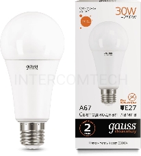 Лампа светодиодная Led Elementary A67 30Вт E27 3000К Gauss 73219