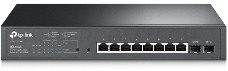 Коммутатор TP-Link JetStream 10-Port Gigabit Smart Switch with 8-Port PoE+, 8× Gigabit PoE+ Ports, 2× Gigabit SFP Slots, 802.3at/af, 150 W PoE Power, 1U 13-inch Rack-mountable Steel CaseIntegration with Omada SDN Controller, 802.1Q VLAN, STP/RSTP/MSTP, IG
