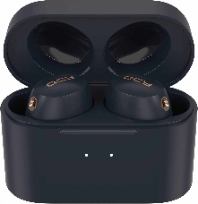 Гарнитура вкладыши QCY HT01 синий беспроводные bluetooth в ушной раковине