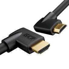 Кабель GCR 2.0m HDMI 2.0, M правый угол /M правый угол, черный, HDR 4:2:2, Ultra HD, 4K 60 fps 60Hz/5K*30Hz, 3D, AUDIO, 18.0 Гбит/с, 28/28 AWG, GCR-52313