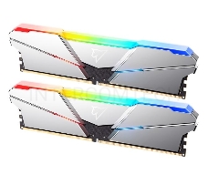 Модуль памяти DDR 5 DIMM 32Gb (16Gbx2), 4800Mhz, Netac NTSRD5P48DP-32S, RGB, CL40, Silver