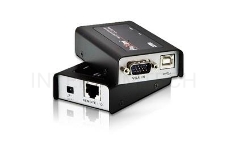 Удлинитель, SVGA+KBD+MOUSE USB ATEN, 100 метр., HD-DB15+USB A-тип/USB B-тип, Female, c KVM-шнуром USB, Б.П. 220> 5V  (CE100-A7-G)