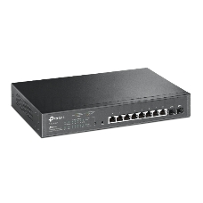 Коммутатор TP-Link JetStream 10-Port Gigabit Smart Switch with 8-Port PoE+, 8× Gigabit PoE+ Ports, 2× Gigabit SFP Slots, 802.3at/af, 150 W PoE Power, 1U 13-inch Rack-mountable Steel CaseIntegration with Omada SDN Controller, 802.1Q VLAN, STP/RSTP/MSTP, IG