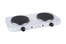 Плитка электрическая WILLMARK НS-210W (2 чугун конф.*155 mm/1000Вт.,155*1000Вт,  нерж, белый)
