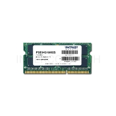 Память Patriot SL 4Gb DDR3 1600MHz  SO-DIMM PSD34G16002S RTL 1*4GB PC3-12800 CL11  204-pin 1.5В