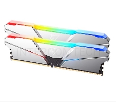 Модуль памяти DDR 5 DIMM 32Gb (16Gbx2), 4800Mhz, Netac NTSRD5P48DP-32S, RGB, CL40, Silver