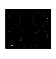 Панель варочная LEX EVH 640 BL  6000Вт 4конф. стеклокерамика