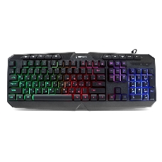 Клавиатура с подсветкой Gembird KB-G420L, USB, черный, 114 кл., м/медиа, Rainbow, кабель 1.5м