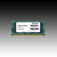 Память Patriot SL 4Gb DDR3 1600MHz  SO-DIMM PSD34G16002S RTL 1*4GB PC3-12800 CL11  204-pin 1.5В