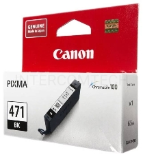 Картридж Canon CLI-471BK (0400C001) черный, 7 мл., до 398 цв.фото 10х15, для PIXMA MG5740/MG6840/MG7740/ TS5040/TS6040/TS8040/TS9040 (CLI471BK)