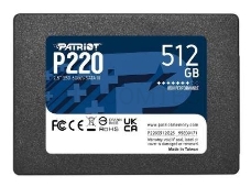 Накопитель SSD Patriot P220 512GB, SATA 2.5, P220S512G25, 550/500, RET