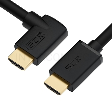 Кабель GCR 3.0m HDMI 2.0, M/M правый угол, черный, HDR 4:2:2, Ultra HD, 4K 60 fps 60Hz/5K*30Hz, 3D, AUDIO, 18.0 Гбит/с, 28/28 AWG, GCR-52323