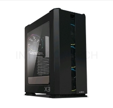 Корпус ZALMAN X3, ATX, BLACK, WINDOW, 2x3.5, 2x2.5, 2xUSB2.0, 2xUSB3.0, FRONT 3x120mm RGB, REAR 1x120mm RGB