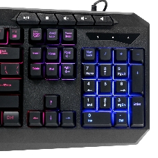 Клавиатура с подсветкой Gembird KB-G420L, USB, черный, 114 кл., м/медиа, Rainbow, кабель 1.5м