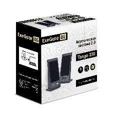 Акустическая система 2.0 ExeGate EX287056RUS Tango 230 (питание USB, 2х3Вт (Вт RMS), 80-20000Гц, черный)