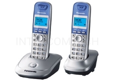 Телефон Panasonic KX-TG2512RUS (серебристый) {Доп трубка в комплекте,АОН, Caller ID,спикерфон на трубке,полифония}