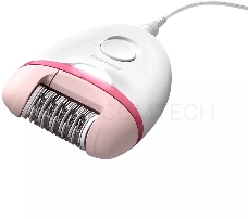 Эпилятор Philips BRE255/00 скор.:2 насад.:2 от электр.сети белый/красный