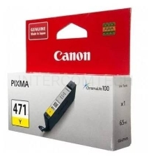 Картридж Canon CLI-471Y (0403C001) желтый, 7 мл, до 323 стр. A4, для PIXMA MG5740/MG6840/MG7740/ TS5040/TS6040/TS8040/TS9040 (CLI471Y)