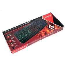 Клавиатура с подсветкой Gembird KB-G420L, USB, черный, 114 кл., м/медиа, Rainbow, кабель 1.5м