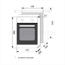 Духовой шкаф LEX EDP 4571 BL  объем 55л, LED таймер, 7 функций, встраиваемый