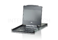 ATEN Single Rail 8-Port DVI FHD LCD KVM Switch