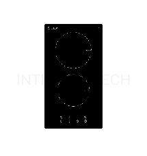 Встраиваемая индукционная варочная панель LEX EVI 320 BL  3500Вт 2конф. 58х268х500мм 30см черный