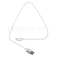 Кабель Cablexpert для Apple CC-S-APUSB01W-0.5M, AM/Lightning, серия Silver, длина 0.5м, белый, блистер 