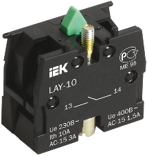 Блок контактный 1р для LAY5 ИЭК BDK11