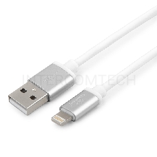 Кабель Cablexpert для Apple CC-S-APUSB01W-0.5M, AM/Lightning, серия Silver, длина 0.5м, белый, блистер