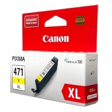 Картридж Canon CLI-471Y XL (0349C001) желтый повышенной емкости, 11 мл, до 680 стр. A4, для Pixma iP7240/ MG5440/MG5740/MG6340/MG6840/MG7740/ TS5040/TS6040/TS8040/TS9040 (CLI-471XLY / CLI-471XL Y)