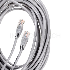 Патчкорд литой Telecom UTP кат.5е 10,0м серый