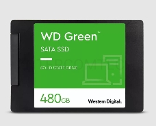 Накопитель SSD WD 480GB Green, 2.5 7mm, SATA3, 3D TLC, R/W 545, IOPs , TBW, DWPD