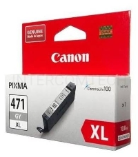 Картридж Canon CLI-471GY XL (0350C001), серый повышенной емкости, 11 мл, до 289 цв.фото 10х15, для Pixma iP7240/ MG5440/MG5740/MG6340/MG6840/MG7740/ TS5040/TS6040/TS8040/TS9040 (CLI-471XLGY / CLI-471XL GY)