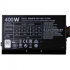 Блок питания Cooler Master MWE White, 400W, ATX, 120mm, 6xSATA, 1xPCI-E(6+2), APFC, 80+ White CLM-MPE-4001-ACABW-EU